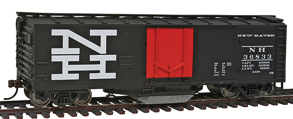 WalthersTrainline HO 931-1755 40' Plug-Door Ready to Run Track Cleaning Boxcar New Haven 'Large NH Logo' NH #36833