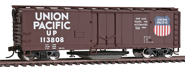 WalthersTrainline HO 931-1756 40' Plug-Door Ready to Run Track Cleaning Boxcar Union Pacific UP #113808