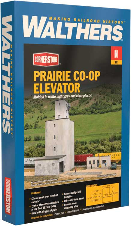 Walthers Cornerstone N 933-3860 Prairie Co-Op Elevator - Kit