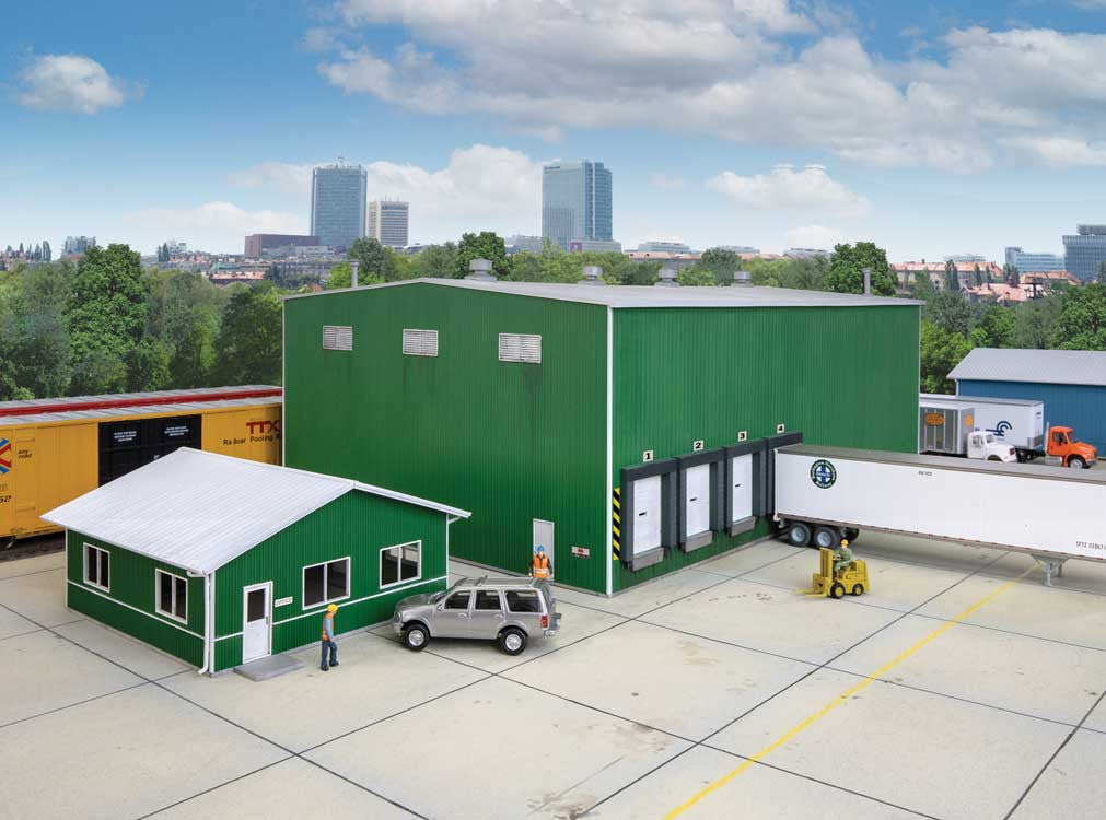 Walthers Cornerstone HO 933-4080 Steel Warehouse - Kit