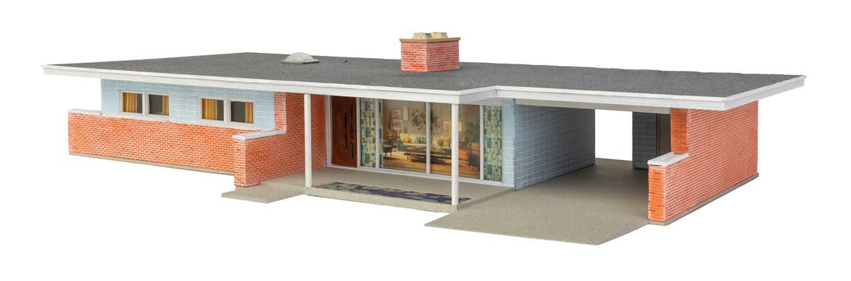 Walthers Cornerstone HO 933-4156 Mid-Century Modern Home - Kit
