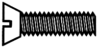 Walthers Tools & Screws 947-1062 1-72 Brass Flat Head Machine Screws 3/16 x .073 inch - 0.16 x 0.19 cm - 16 per package