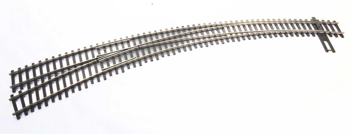 WalthersTrack HO 948-83061 Code 83 Nickel Silver DCC Friendly Curved 20" & 24" Radii Turnout - Left Hand