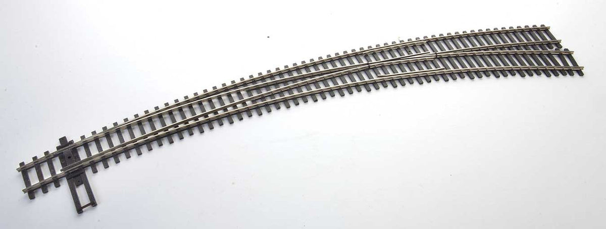 WalthersTrack HO 948-83064 Code 83 Nickel Silver DCC Friendly Curved 24" & 28" Radii Turnout - Right Hand