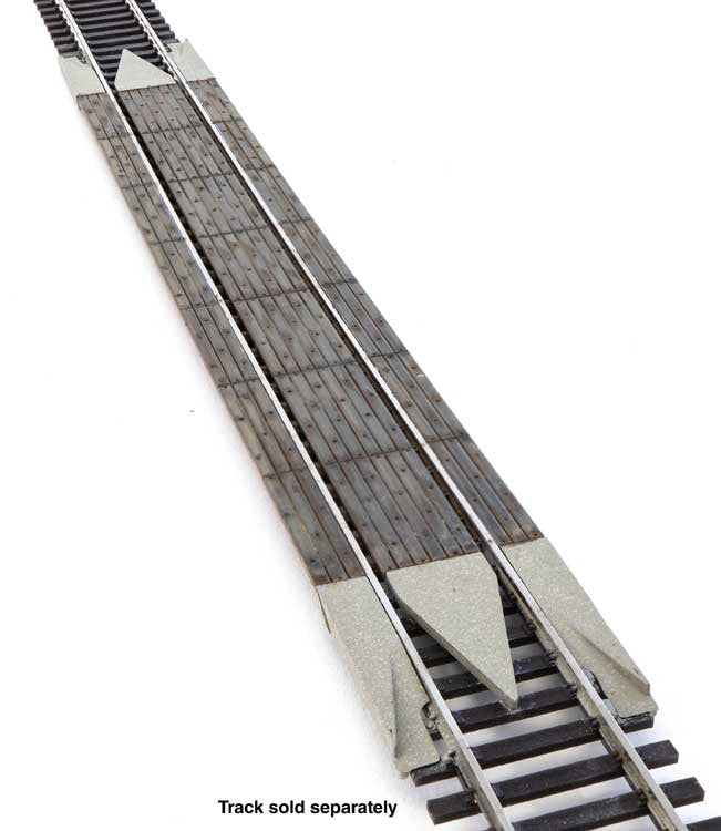 WalthersTrack HO 948-83113 Modern Wood Crossing w/Rerailer Ends - Kit