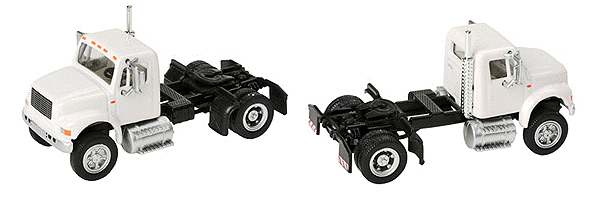 Walthers SceneMaster HO 949-11190 International 4900 Single-Axle Semi Tractor White Assembled