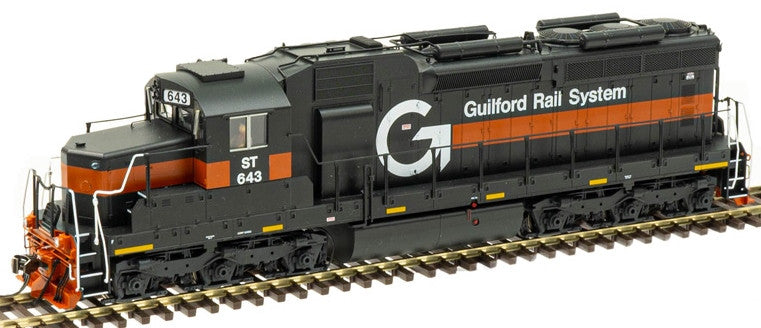 Atlas Master HO 10003766 Gold Series EMD SD-26 Low Nose DCC/ESU Loksound Guilford Rail System 'with Conspicuity Stripes and Ditchlights' ST #643