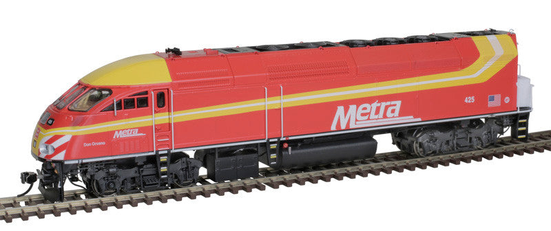 Atlas Master Gold Series HO 10004161 DCC/ESU LokSound V5 Equipped MPI MP36PH-3C Locomotive Metra #425 'Rock Island Heritage'