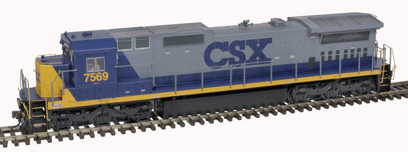 Atlas Master Gold Series HO 10004206 DCC/ESU LokSound V5 Equipped GE DASH 8-40C Locomotive w/Front Ditch Lights CSX 'YN2' Scheme #7569