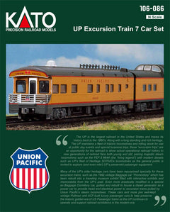 KATO 106-014 Union Pacific 6両セット Kato N 106-086 Union Pacific Excursion Train 7-Car Set - Lombard