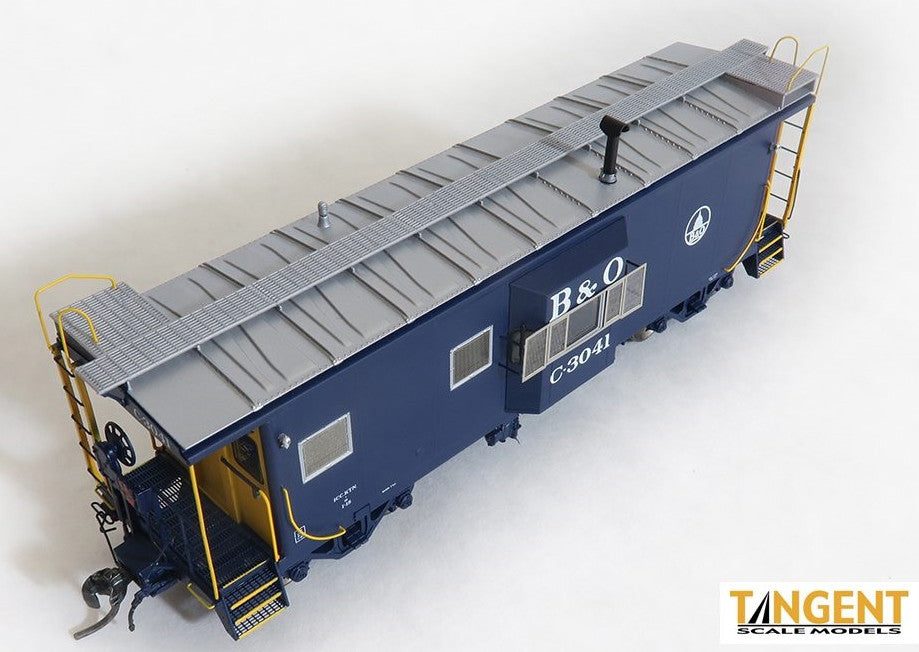 Tangent Scale Models HO 60010-07 International Car Company B&O Class I-18 Steel Bay Window Caboose Baltimore & Ohio 'Original Blue 1968+' B&O #C-3006