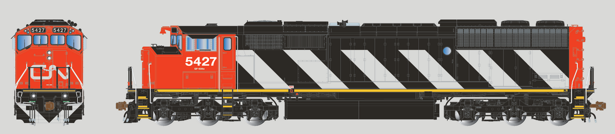 Aurora Miniatures HO AUR110502 DCC/ESU LokSound 5 Equipped GMDD SD50F Diesel Locomotive Canadian National 'Stripes' CN #5427