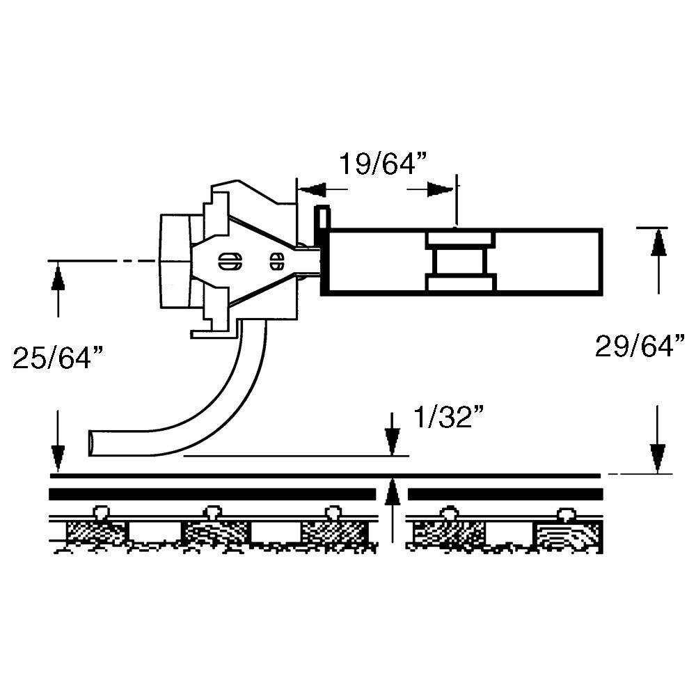 Kadee HO #118-25 Bulk Pack #118 'SF' Shelf Whisker Metal Coupler without Draft Gear Boxes Medium 9/32" Centerset Shank  - 25 Pair