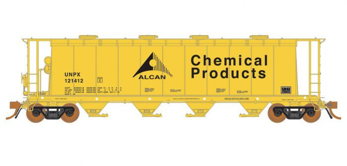Rapido Trains Inc 1270213 HO 3800 Cu Ft Cylindrical Hopper Alcan Chemical Products UNPX #121437