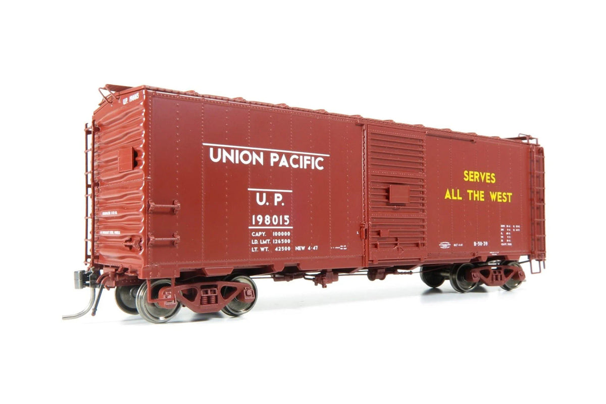 Rapido Trains Inc HO 154001A Union Pacific 40' B-50-39 Boxcar UP '1947 Delivery Scheme - Streamliners Slogan' - Set #1 Single Car