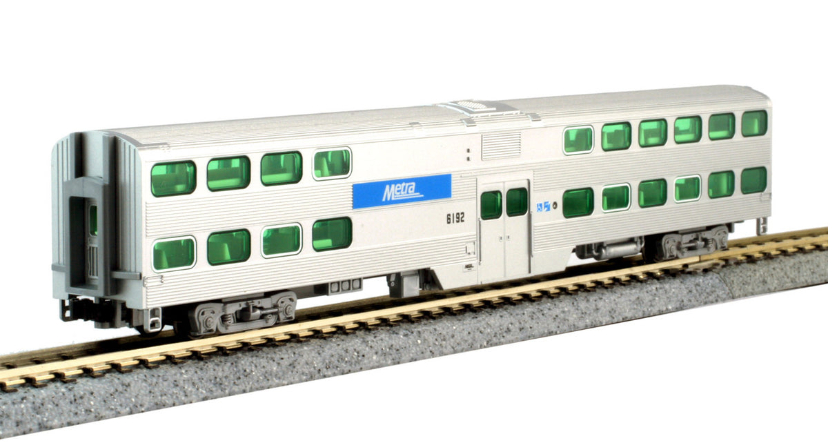 Kato N 106-8701 Chicago METRA MP36PH and METRA Bi-Level Commuter Train 'Starter Series' 4 Piece Set