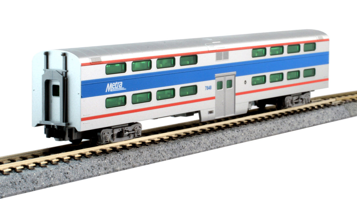 Kato N 156-0971 Pullman Bi-Level Coach Chicago Metra #7848