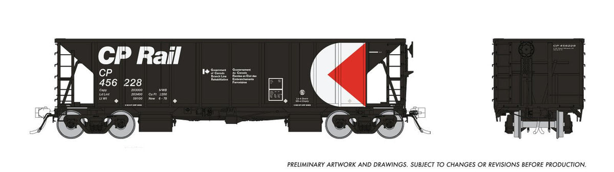 Rapido Trains Inc HO 158016A NSC Ballast Car CP Rail 'Branchline' CP #2 Single Car