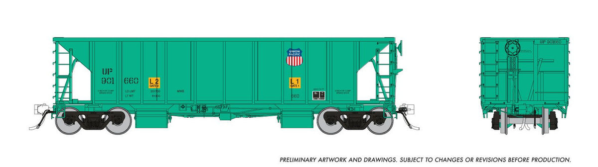 Rapido Trains Inc HO 158022A NSC Ballast Car Union Pacific 'Late' UP #2 Single Car