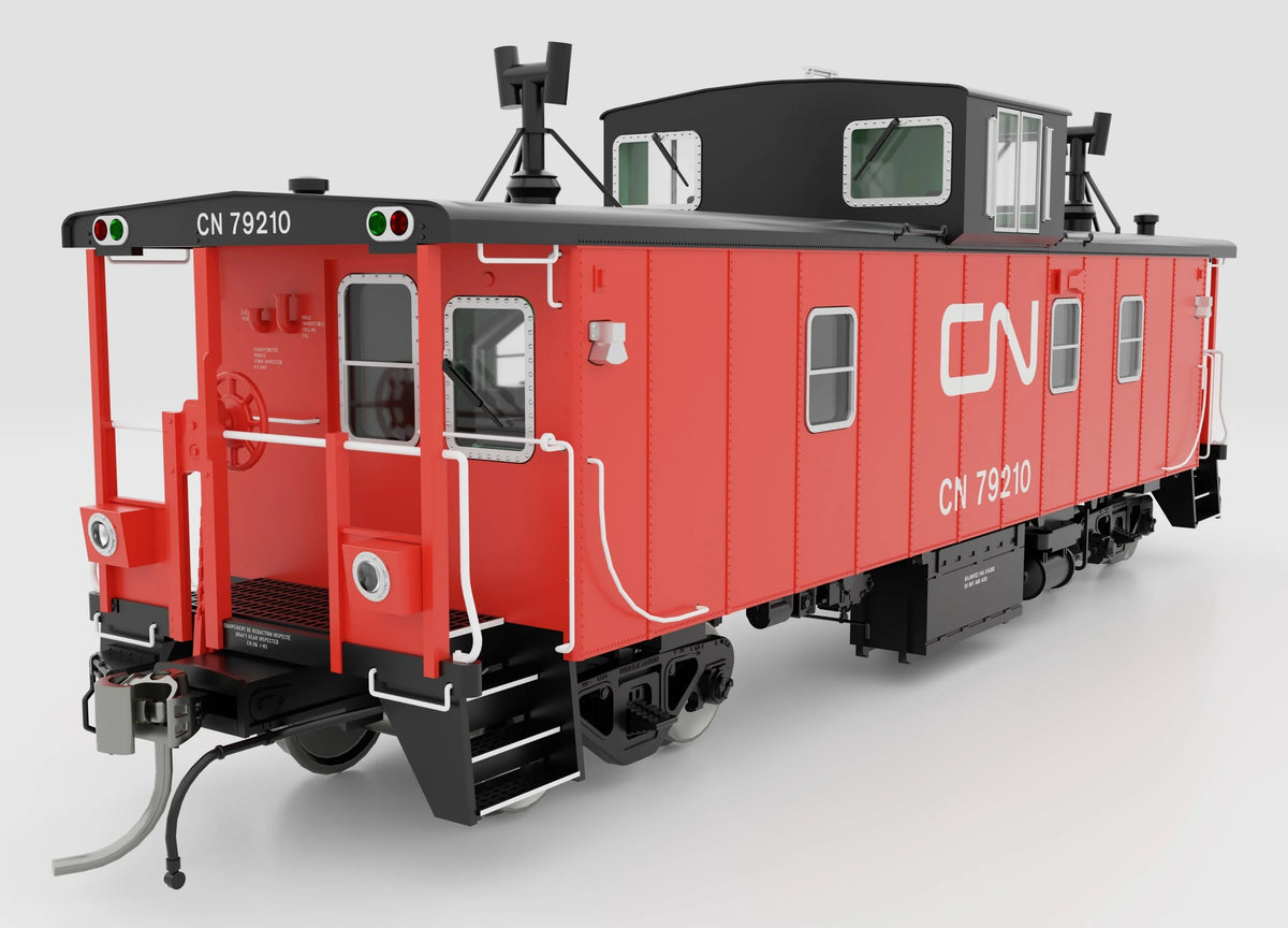 Rapido Trains Inc HO 166021 Hawker Siddeley Caboose (Van) Canadian National CN #79209 "as-delivered Red/Orange Steps"