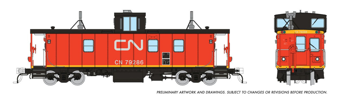 Rapido Trains Inc HO 166037 Hawker Siddeley Caboose (Van) Canadian National CN #79286 "International Service"