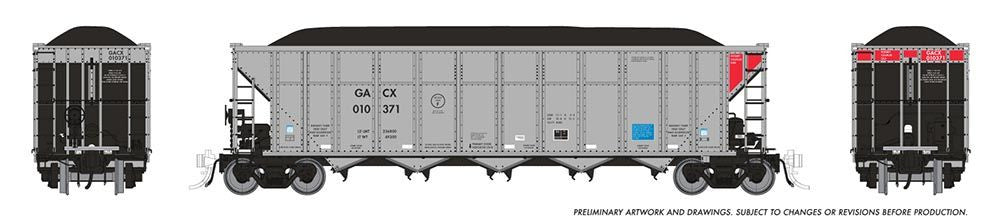 Rapido Trains Inc HO 169049A AutoFlood III Coal Hopper GACX Single Car #1