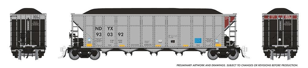 Rapido Trains Inc HO 169054 AutoFlood III Coal Hopper NDYX 6-Pack #3