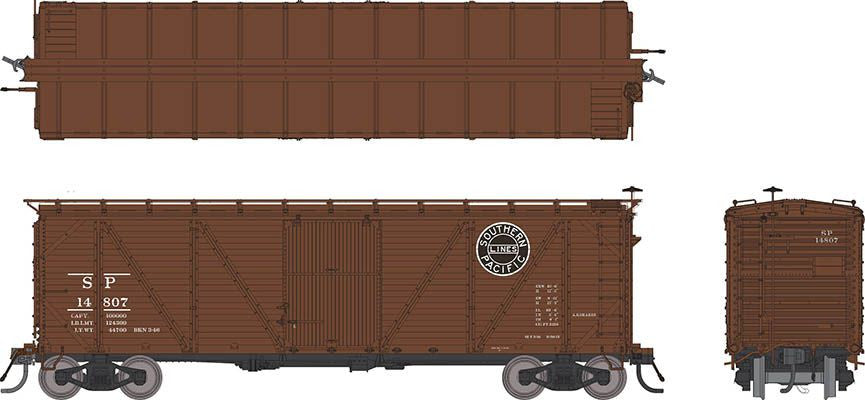 Rapido Trains Inc HO 171001-14807 Southern Pacific B-50-15 Boxcar '1931 to 1946 scheme' As Built w/ Murphy Roof SP #14807