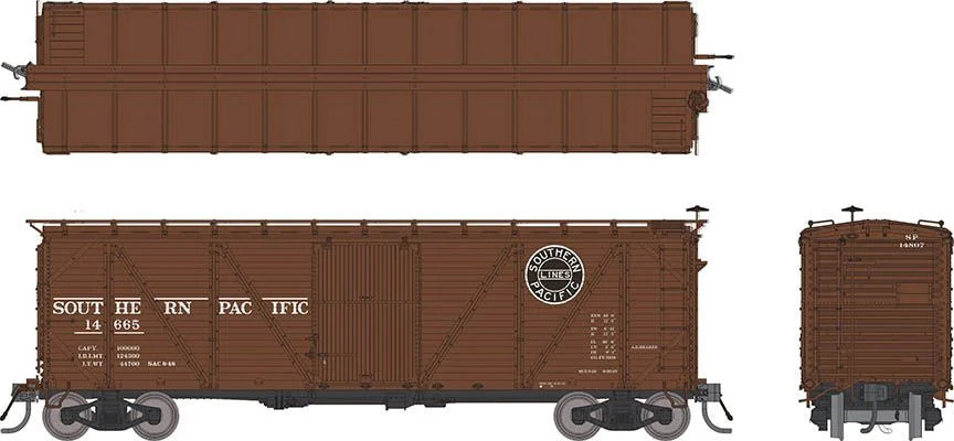 Rapido Trains Inc HO 171002-15203 Southern Pacific B-50-15 Boxcar '1946 to 1952 scheme' As Built w/ Murphy Roof SP #15203