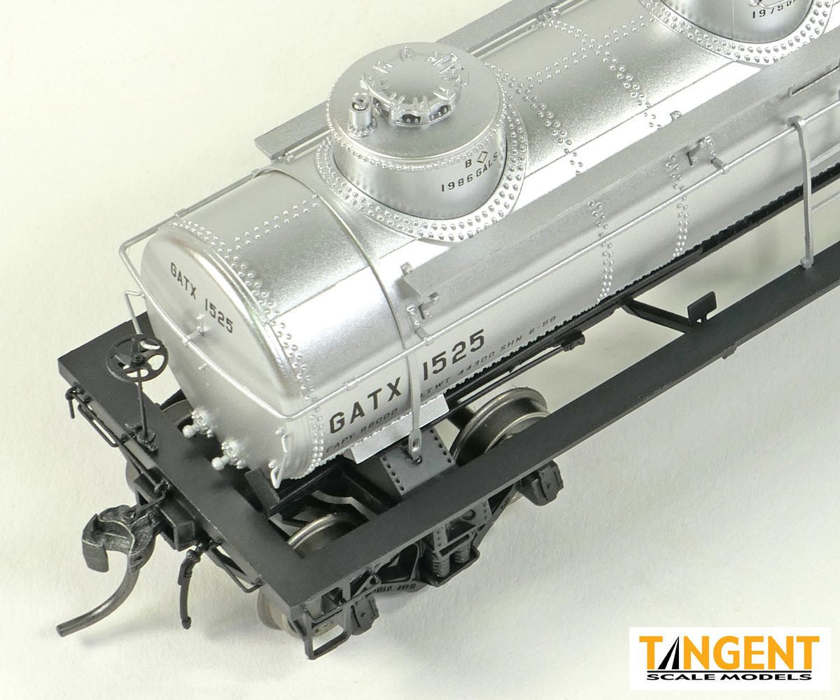 Tangent Scale Models HO 11524-03 General American 1928-Design 6000 Gallon 3-Compartment Tank Car GATX 'Silver Lease 1958+' GATX #1530