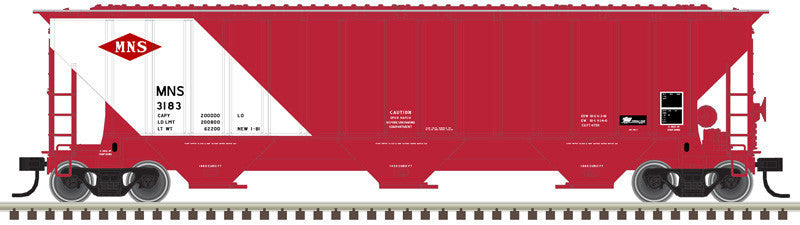 Atlas Trainman HO 20006646 Thrall 4750 Covered Hopper Minneapolis, Northfield and Southern MNS #3303