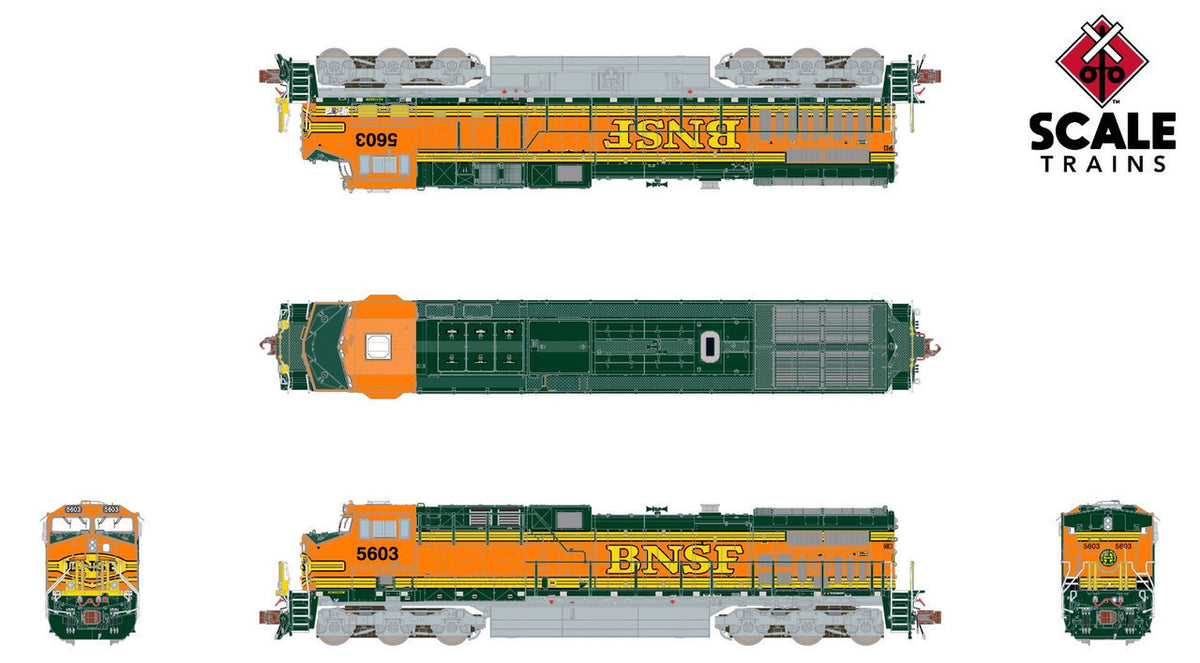 ScaleTrains Rivet Counter N SXT39087 DCC/ESU LokSound V5 Equipped GE AC4400CW Locomotive BNSF 'Heritage II' Scheme BNSF #5652