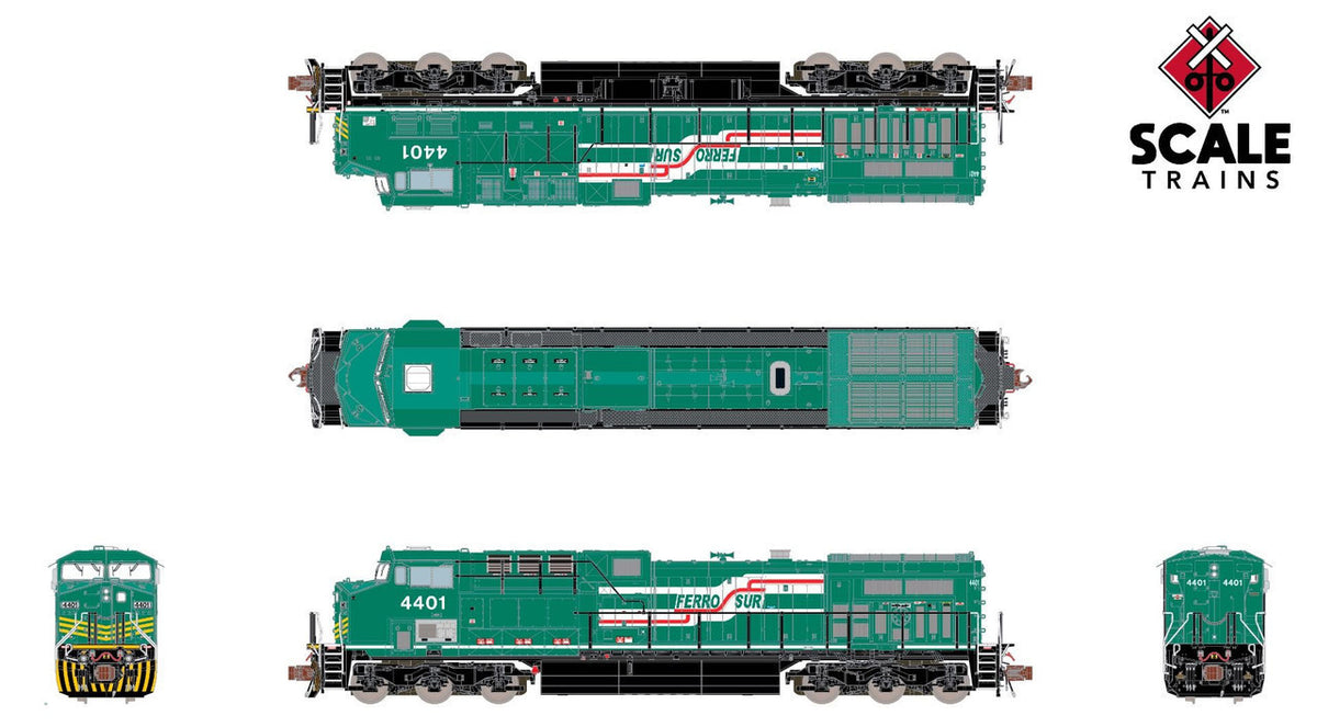 ScaleTrains Rivet Counter N SXT39122 DCC Ready GE AC4400CW Locomotive Ferrosur # 4407