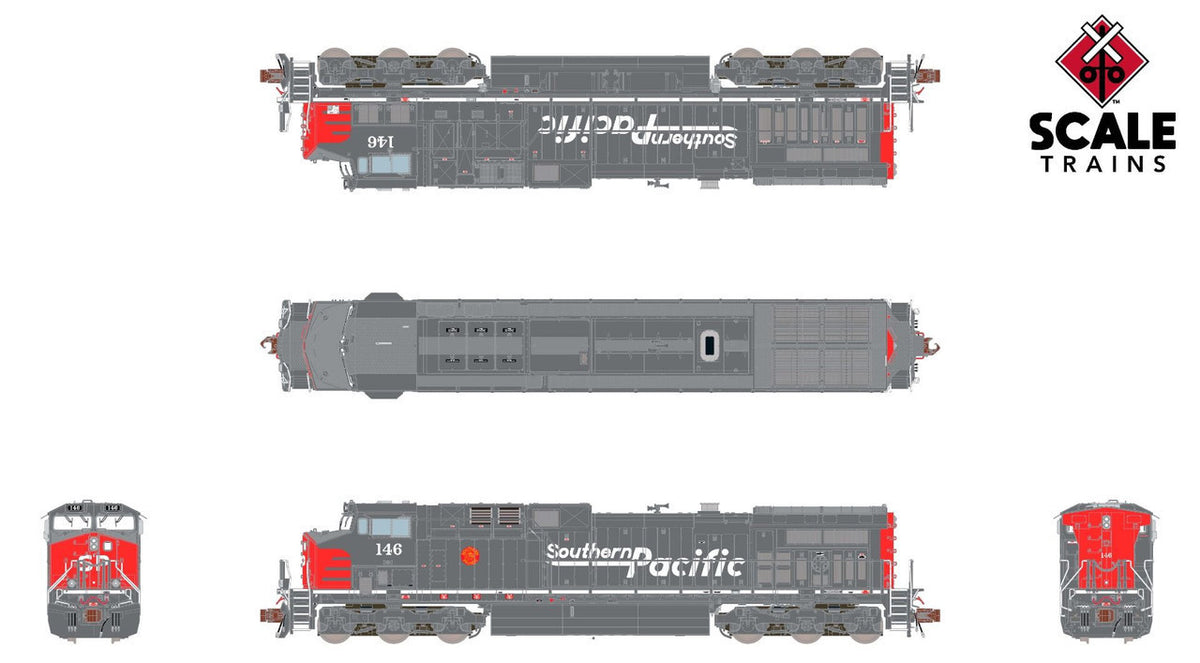 ScaleTrains Rivet Counter N SXT39133 DCC/ESU LokSound V5 Equipped GE AC4400CW Locomotive Southern Pacific 'Speed Lettering' Scheme SP #163