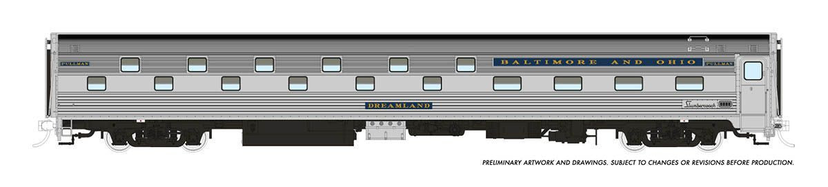 Rapido Trains Inc HO 141013 Budd Slumbercoach Baltimore & Ohio B&O #7704 'Thriftland'
