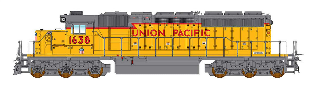 Intermountain N 69372S-03 DCC/ESU LokSound Select Equipped EMD SD40N Locomotive Union Pacific UP #1646  'Standard Fan'