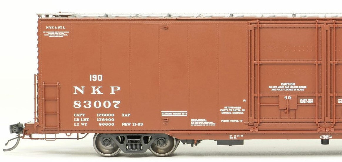 Tangent Scale Models HO 33019-05 Greenville 6,000CuFt 60' Double Door Box Car Nickel Plate Road 'Delivery Brown 11-1963' NKP #83010