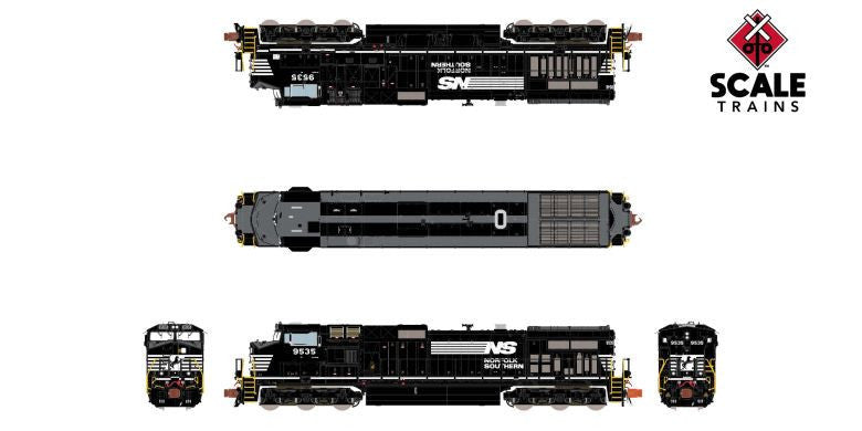ScaleTrains Rivet Counter N SXT38716 DCC Ready GE DASH 9 Norfolk Southern 'Solid Frame Stripe' NS #9593