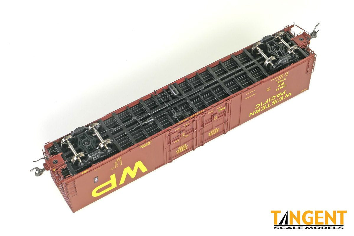 Tangent Scale Models HO 34013-04 Thrall 5880 60′ Double Plug Door Box Car Western Pacific 'Original Red 2-1969' WP #3729