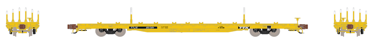 ScaleTrains Rivet Counter N SXT38991 BSC F68BH Finger Rack Flatcar TTX/Speed Logo TTJX #80460