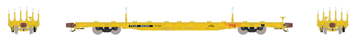 ScaleTrains Rivet Counter N SXT38995 BSC F68BH Finger Rack Flatcar TTX/Red Logo TTJX #80418