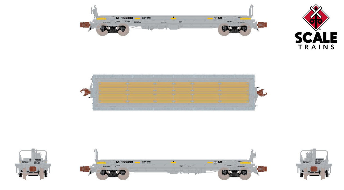 ScaleTrains Rivet Counter N SXT39281 Thrall-Trinity 42' Single Hood Coil Car Norfolk Southern 'Horsehead' NS #163943
