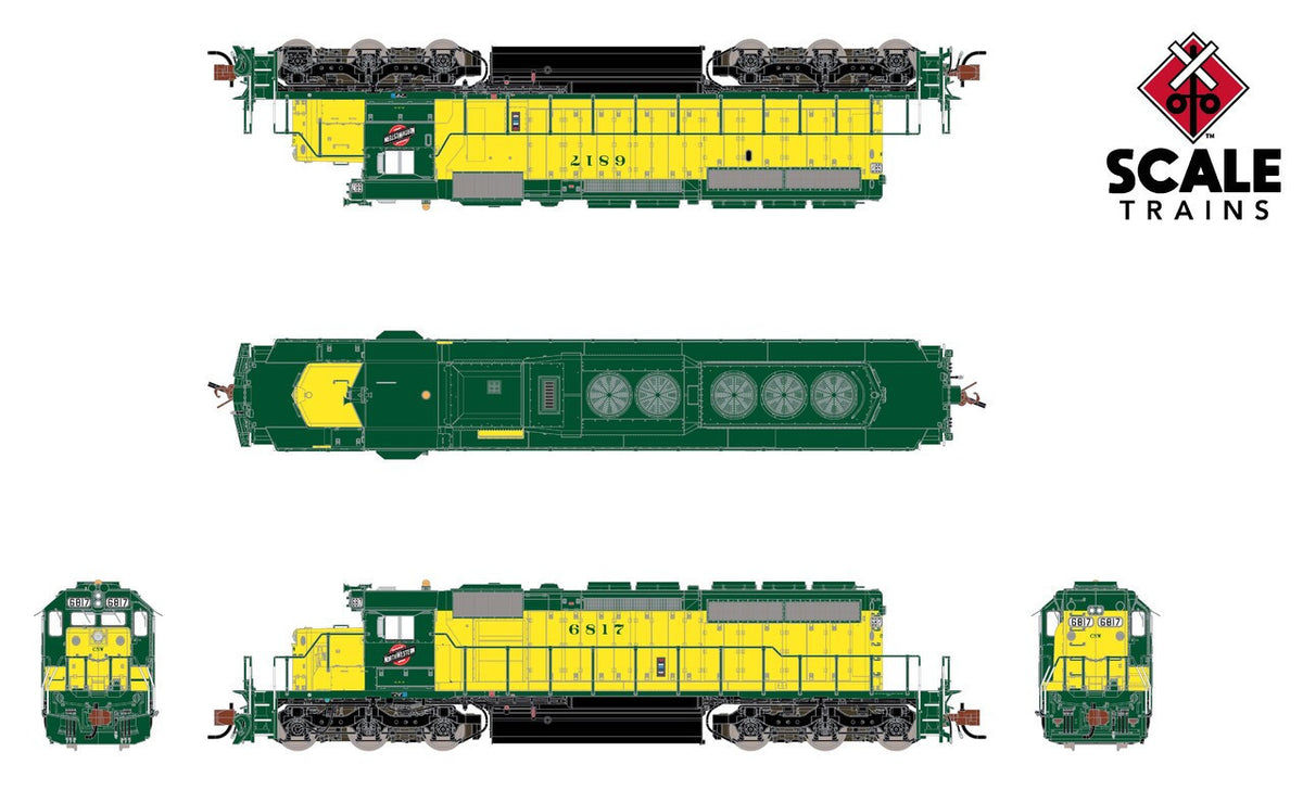 ScaleTrains Rivet Counter N SXT39380 DCC Ready EMD SD40-2 Locomotive Chicago & NorthWestern 'Employee Owned Logo' CNW #6824