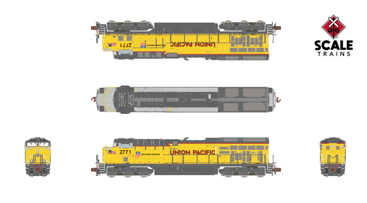 ScaleTrains Rivet Counter HypoTypical N SXT40486 DCC Ready GE C45AH Locomotive Union Pacific 'New Small Flag Scheme' UP #2784