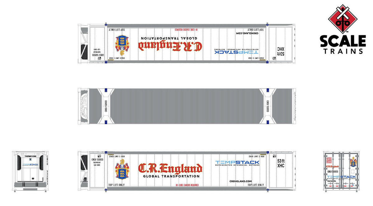 ScaleTrains Operator N SXT11766 CIMC 53' Reefer Container CR England CREU #532087