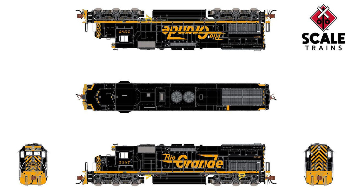 ScaleTrains Rivet Counter N SXT39604 DCC Ready EMD SD40T-2 Rio Grande 'As Delivered w/Gyralite' D&RGW #5390