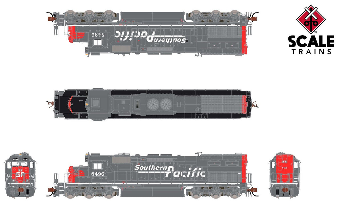 ScaleTrains Rivet Counter N SXT39614 DCC Ready EMD SD40T-2 Southern Pacific 'Speed Lettering' SP #8497