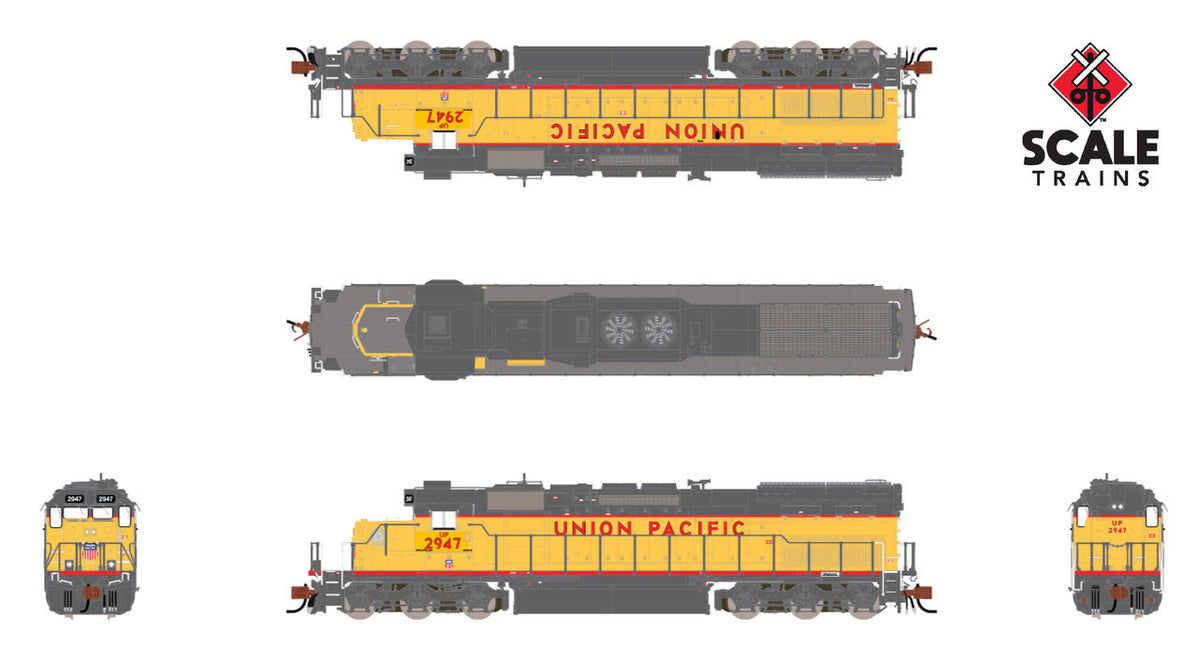 ScaleTrains Rivet Counter N SXT39625 DCC/ESU LokSound Equipped EMD SD40T-2 Union Pacific w/88" Nose UP #4551