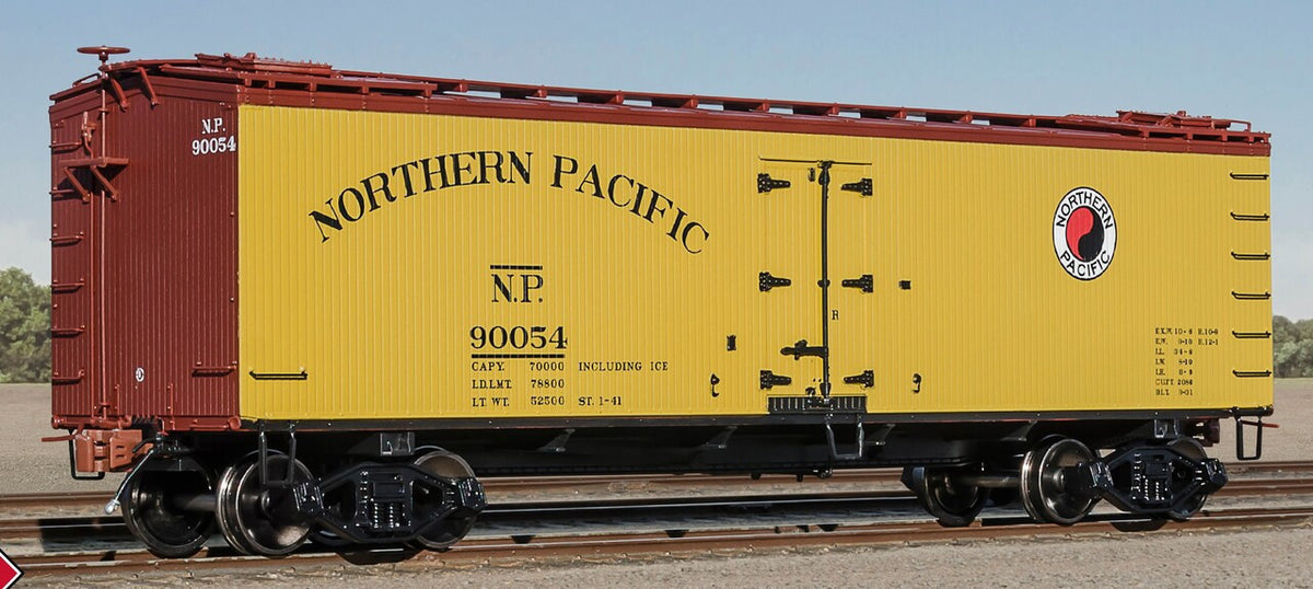 ScaleTrains Fox Valley Models HO SXT15088 PC&F R-40-2 Wood Reefer Northern Pacific NP #90386