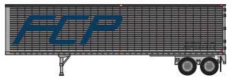 Trainworx N 4027803 40' Corrugated Van Trailer Ferrocarril del Pacifico FCP #23262